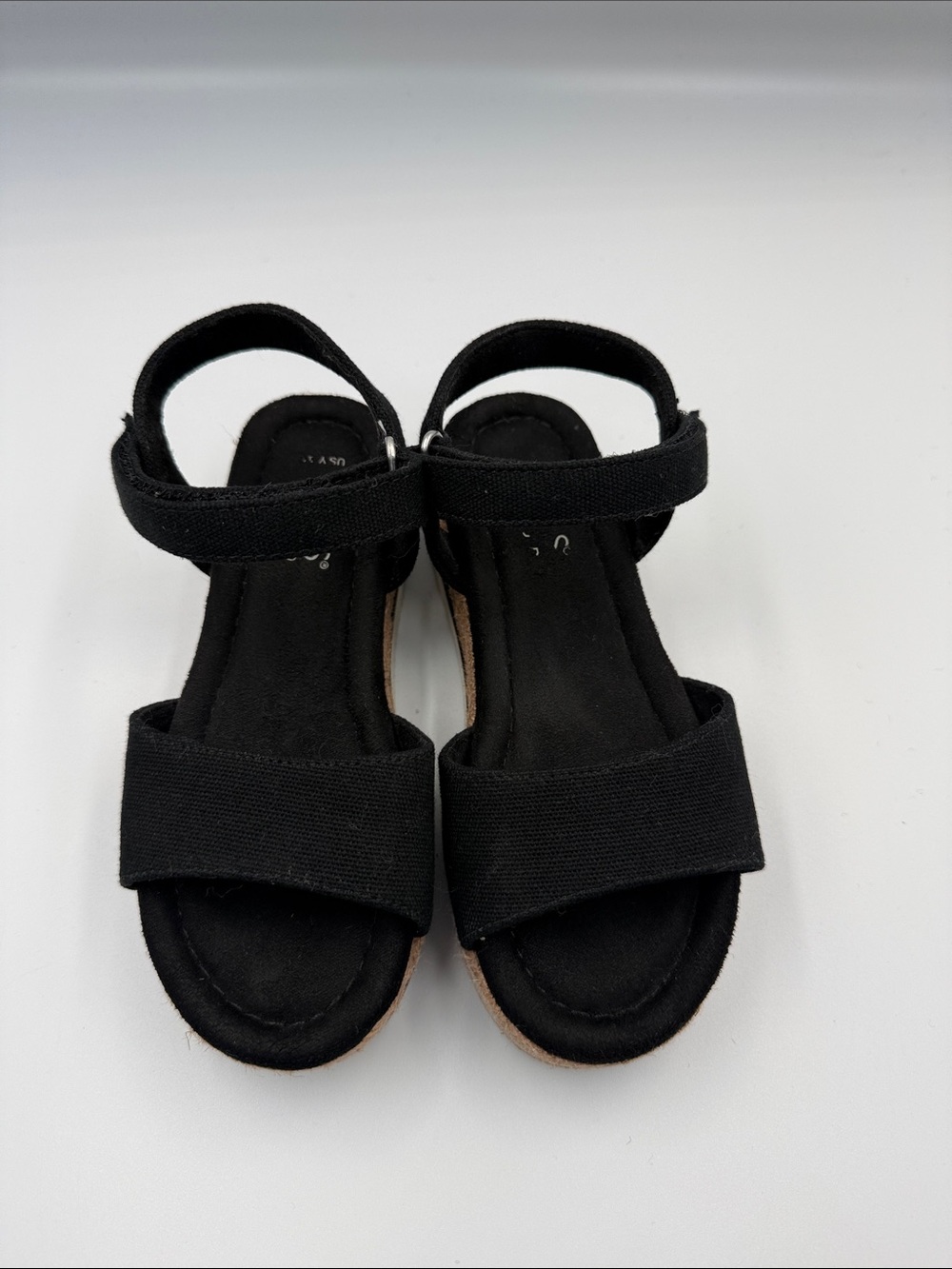 Toms Kids Black Strap Sandals